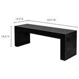 Modern European furniture - 3-Seater Concrete Indoor/Outdoor Bench - www.oroa.com