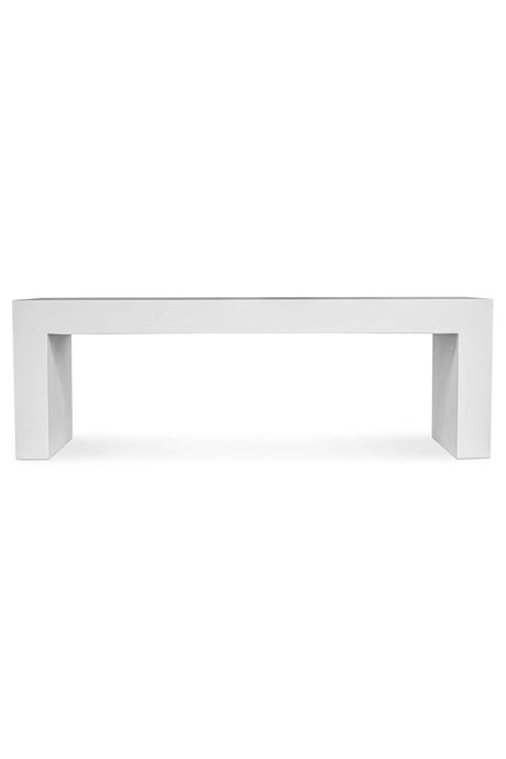 White Concrete Outdoor Bench | Novi Living Lazarus | Oroa.com