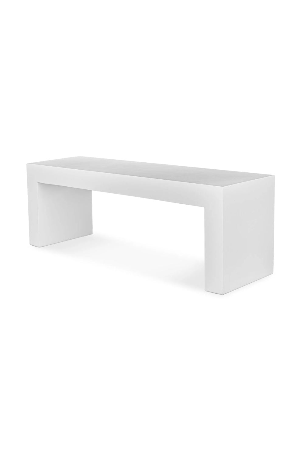 White Concrete Outdoor Bench | Novi Living Lazarus | Oroa.com