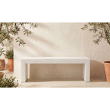 Modern European furniture - White Concrete Outdoor Bench - www.oroa.com