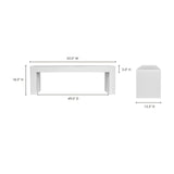 Modern European furniture - White Concrete Outdoor Bench - www.oroa.com