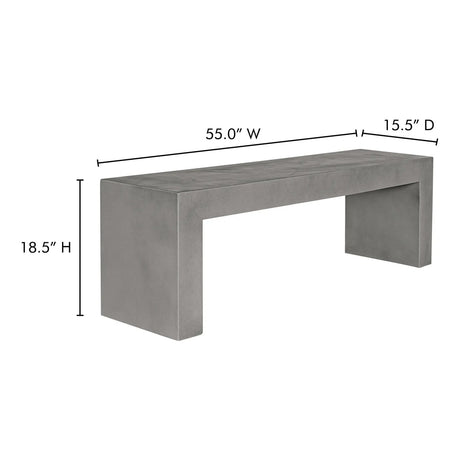 Modern European furniture - 3-Seater Concrete Indoor/Outdoor Bench - www.oroa.com