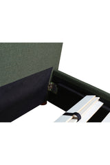 Modern European furniture - Green Tall Headboard King Bed - www.oroa.com