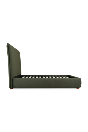 Modern European furniture - Green Tall Headboard King Bed - www.oroa.com