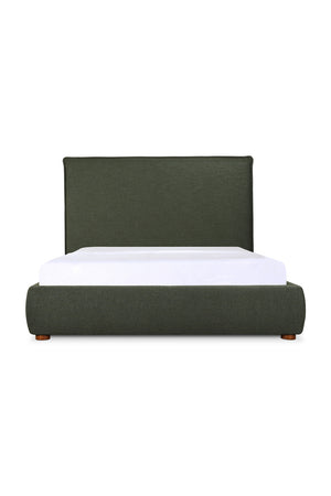 Modern European furniture - Green Tall Headboard King Bed - www.oroa.com
