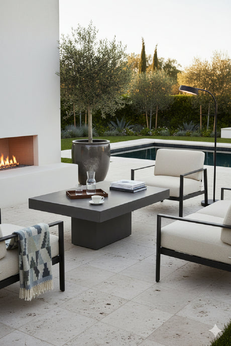Gray Concrete Outdoor Coffee Table | Novi Living Maxima | Oroa.com