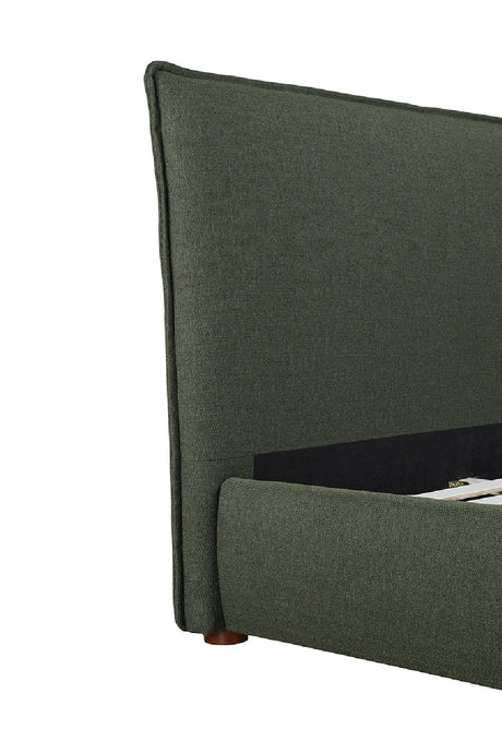 Modern European furniture - Green Tall Headboard King Bed - www.oroa.com