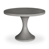 Modern European furniture - Gray Pedestal Outdoor Dining Table - www.oroa.com