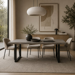   Modern European furniture - Gray Cement Indoor/Outdoor Dining Table L - www.oroa.com | Oroa.com