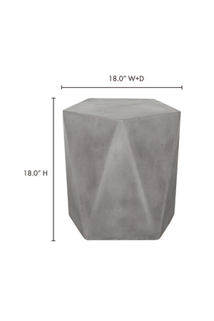 Modern European furniture - Gray Outdoor Concrete Stool - www.oroa.com
