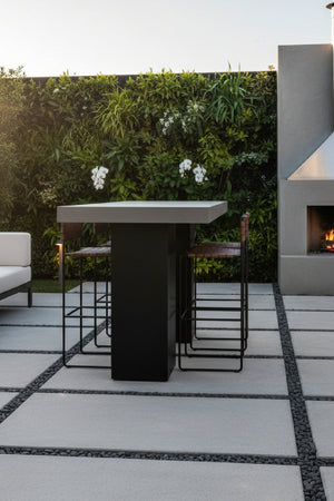 Gray Concrete Outdoor Bar Table | Novi Living Lithic | Oroa.com