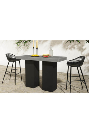 Gray Concrete Outdoor Bar Table | Novi Living Lithic | Oroa.com