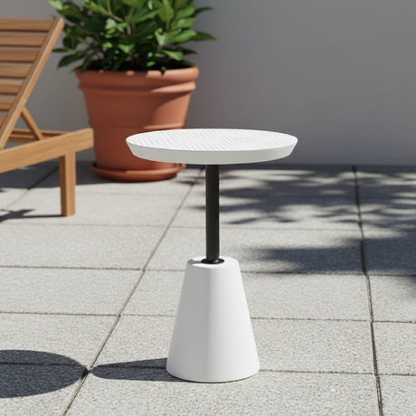 Modern European furniture - Round Textured Indoor/Outdoor Side Table - www.oroa.com