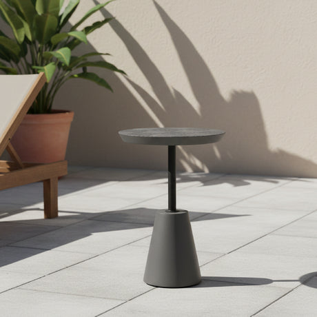   Modern European furniture - Round Textured Indoor/Outdoor Side Table - www.oroa.com | Oroa.com