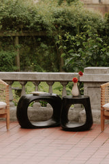 Modern European furniture - Black Sculptural Indoor/Outdoor Stool - www.oroa.com