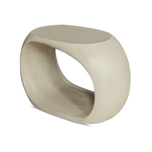 Carved Concrete Indoor/Outdoor Stool | Novi Living Albers