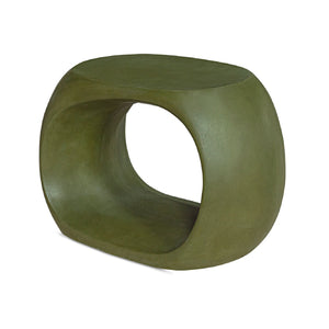 Carved Concrete Indoor/Outdoor Stool | Novi Living Albers