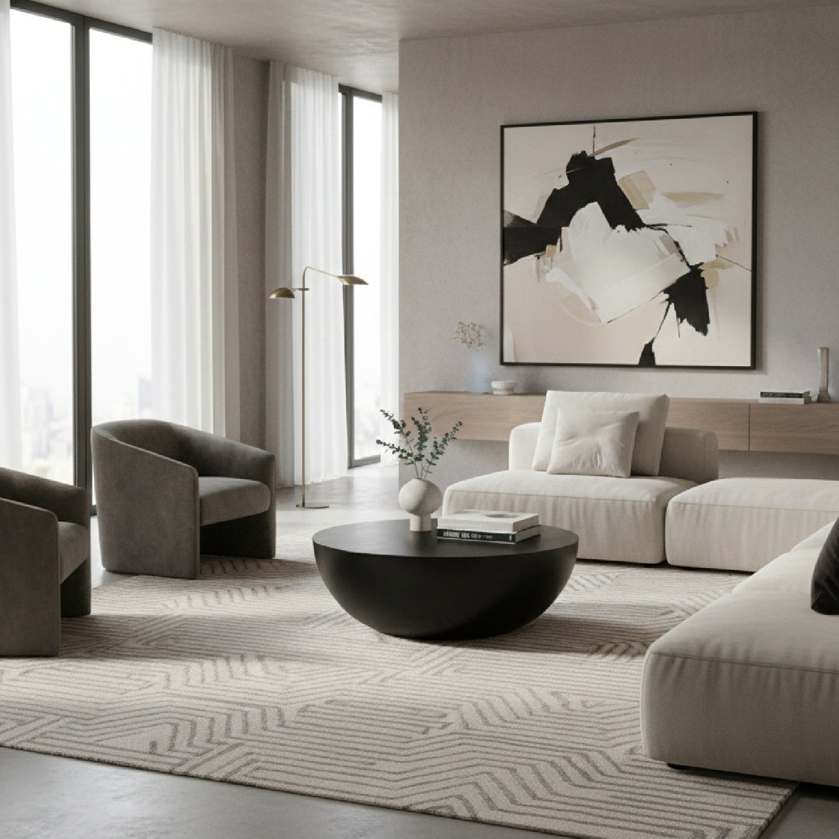 Bowl-Shaped Indoor/Outdoor Coffee Table | Novi Living Insitu | Oroa.com