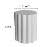 Modern European furniture - Scalloped Indoor/Outdoor Accent Table - www.oroa.com