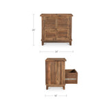 Modern or European furniture - Vintage Wooden 2-Drawer Nightstand - www.oroa.com