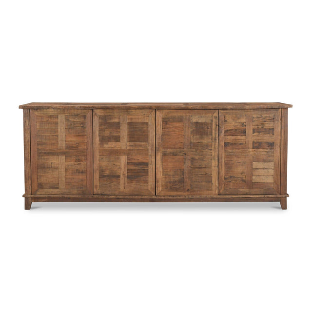 Modern or European furniture - Vintage Wooden 4-Door Sideboard - www.oroa.com