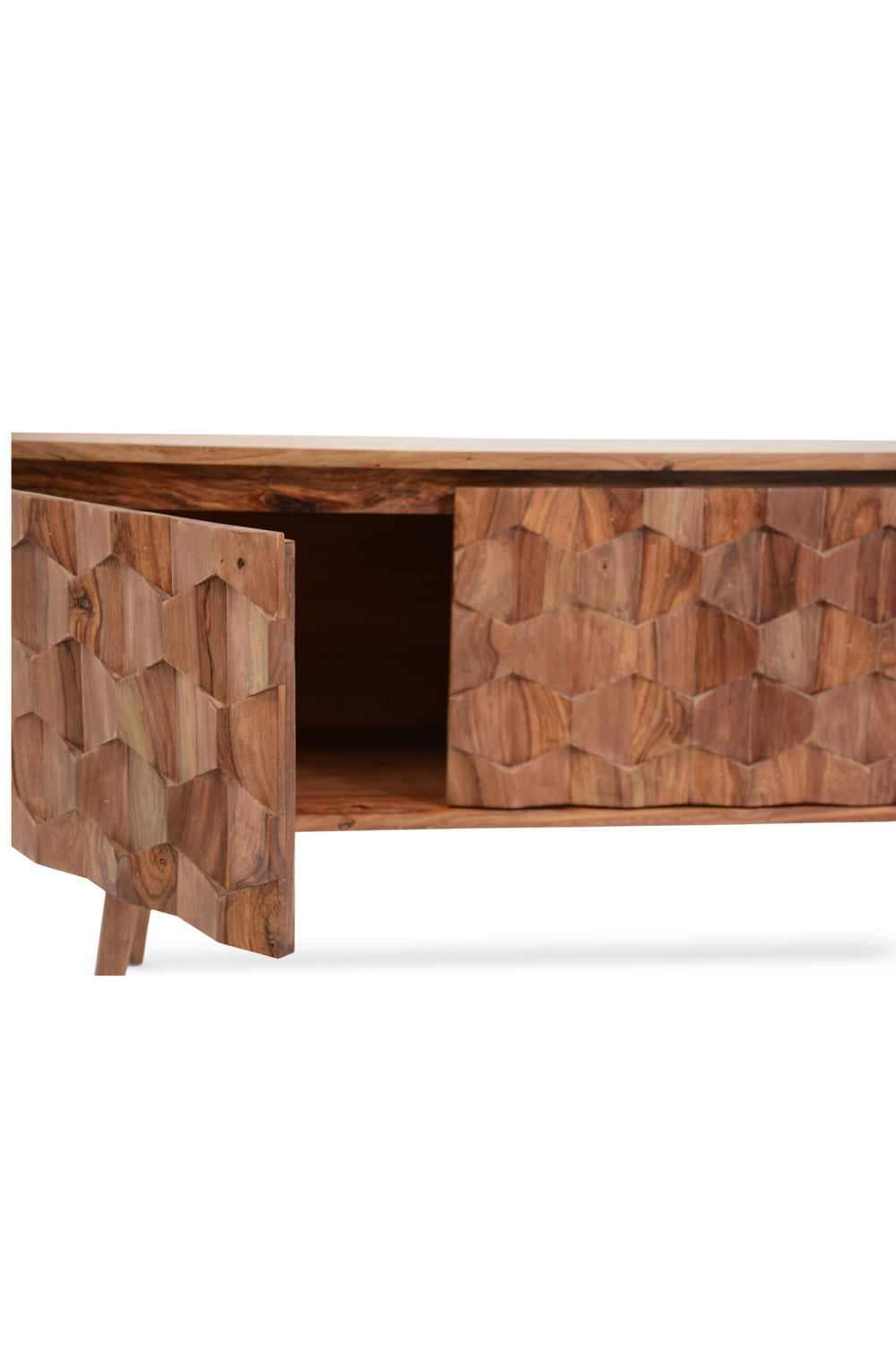 Natural Sheesham Media Cabinet | Novi Living O2 | Oroa.com