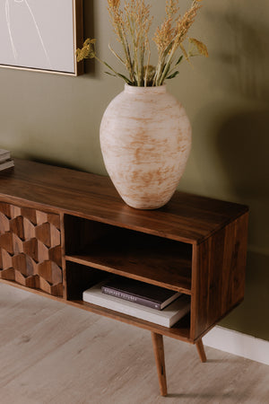 Natural Sheesham Media Cabinet | Novi Living O2 | Oroa.com