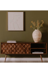 Modern European furniture - Natural Sheesham Media Cabinet - www.oroa.com