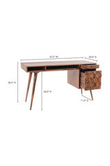 Modern European furniture - Sheesham Wood 2-Drawer Desk - www.oroa.com
