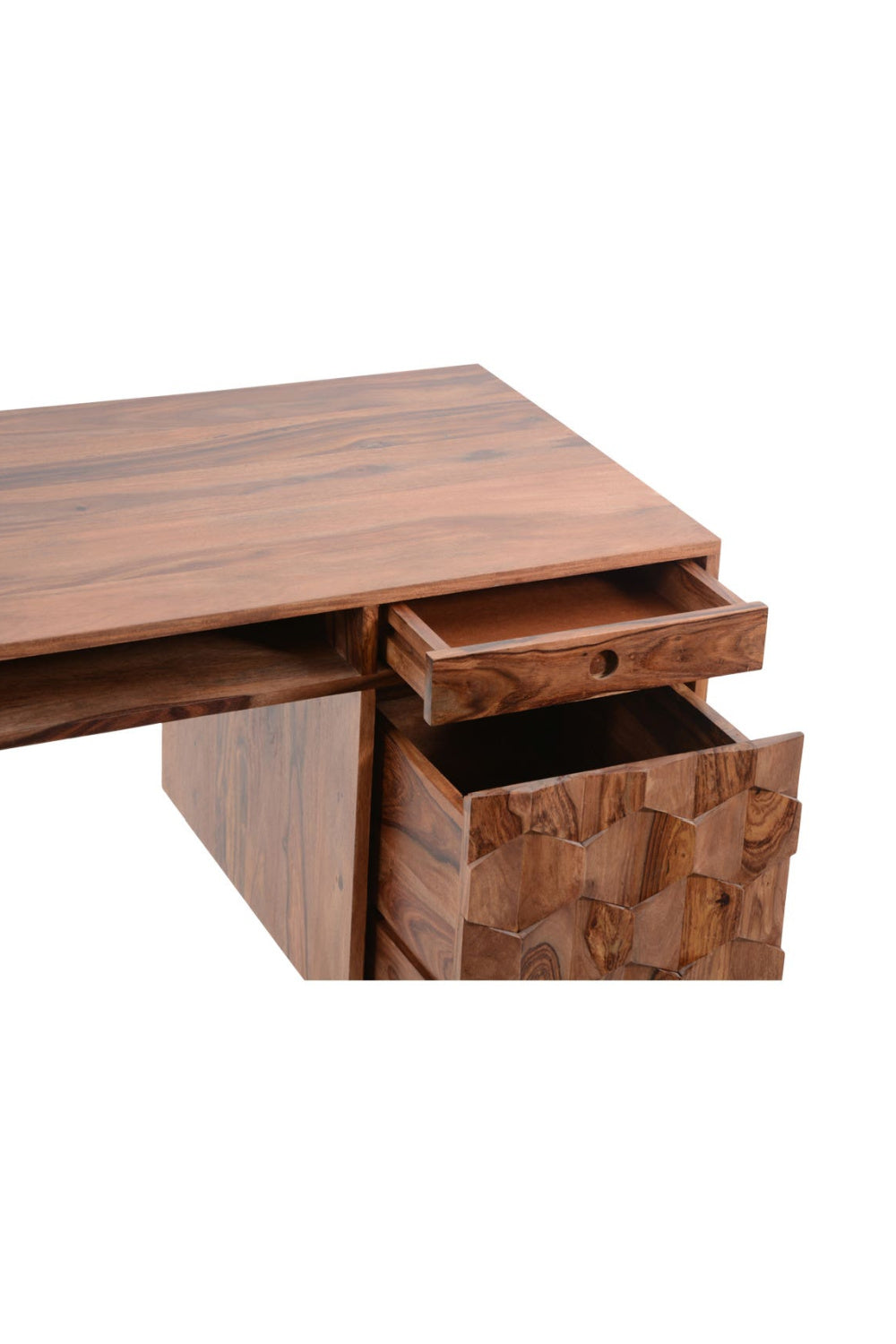 Modern European furniture - Sheesham Wood 2-Drawer Desk - www.oroa.com