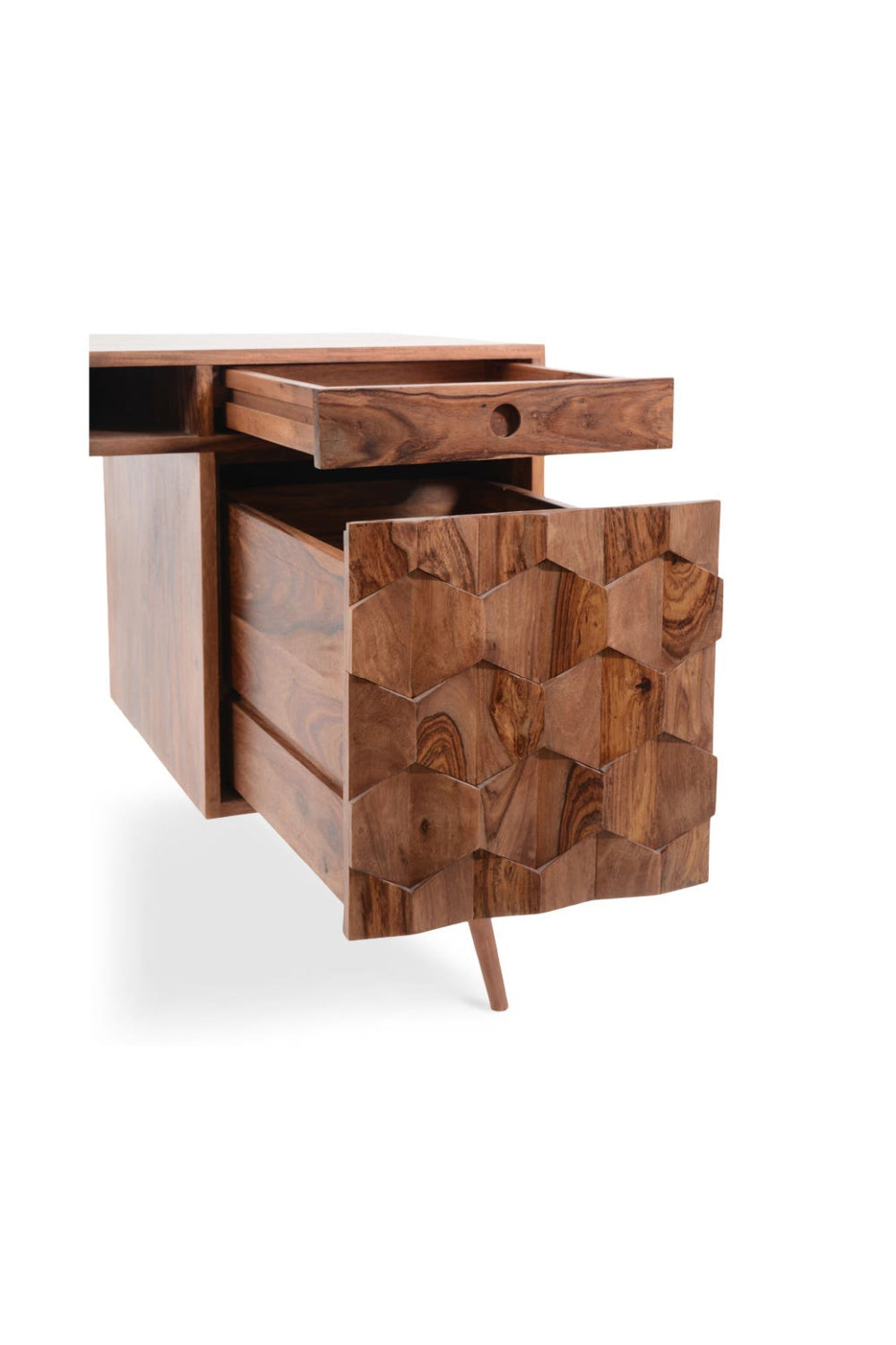 Modern European furniture - Sheesham Wood 2-Drawer Desk - www.oroa.com