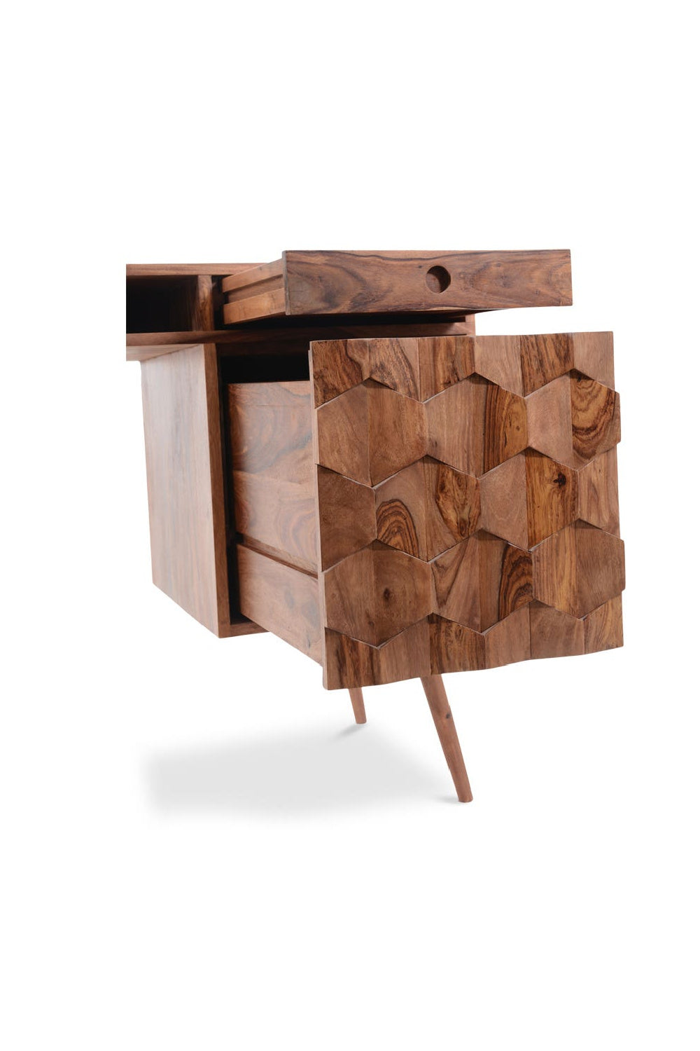 Modern European furniture - Sheesham Wood 2-Drawer Desk - www.oroa.com