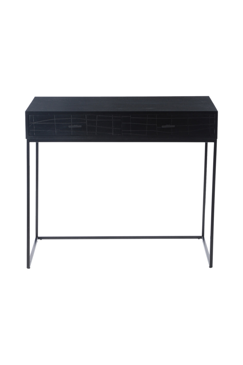 Modern European furniture - Patterned Solid Acacia 2-Drawer Desk - www.oroa.com