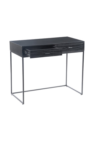 Modern European furniture - Patterned Solid Acacia 2-Drawer Desk - www.oroa.com