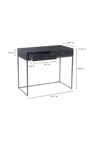 Modern European furniture - Patterned Solid Acacia 2-Drawer Desk - www.oroa.com