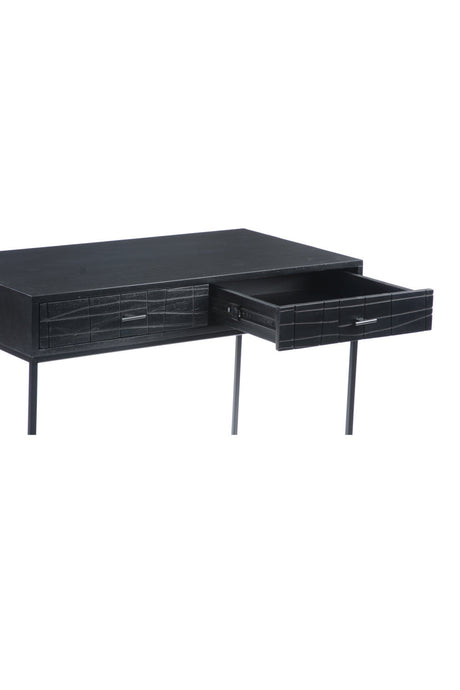 Modern European furniture - Patterned Solid Acacia 2-Drawer Desk - www.oroa.com