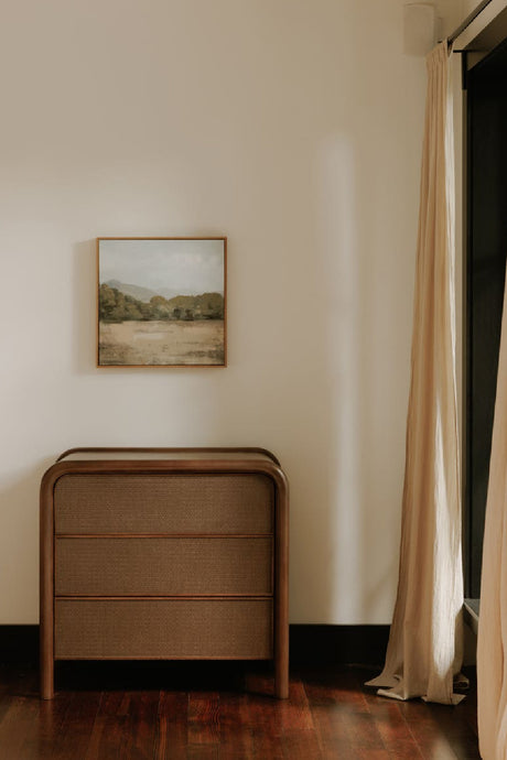 Tatami Mat 3-Drawer Nightstand | Novi Living Rye | Oroa.com