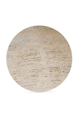 Modern European furniture - Beige Travertine Round Coffee Table - www.oroa.com