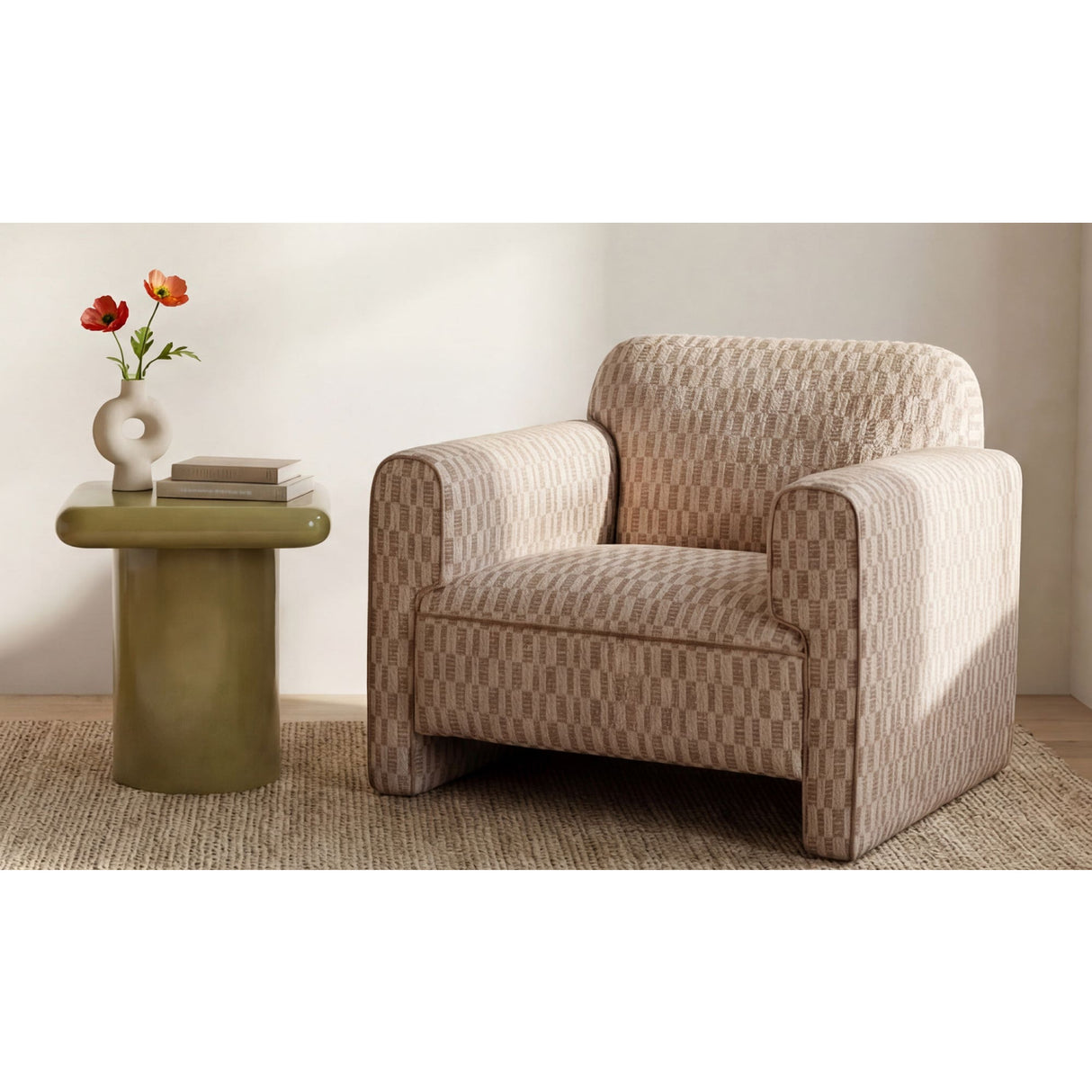 Green Lacquered Square Side Table | Novi Living Daisy