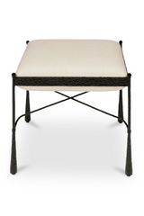 Modern European furniture - Iron Framed Cream Stool - www.oroa.com