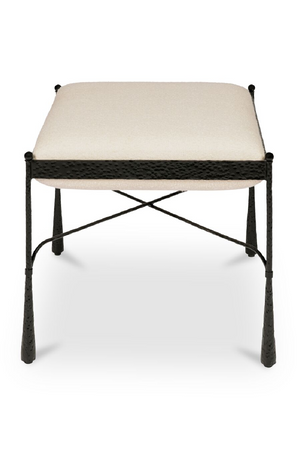 Iron Framed Cream Stool | Novi Living Agne | Oroa.com