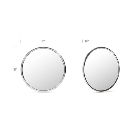 Chrome Round Mirror - Novi Living Lars - view 6