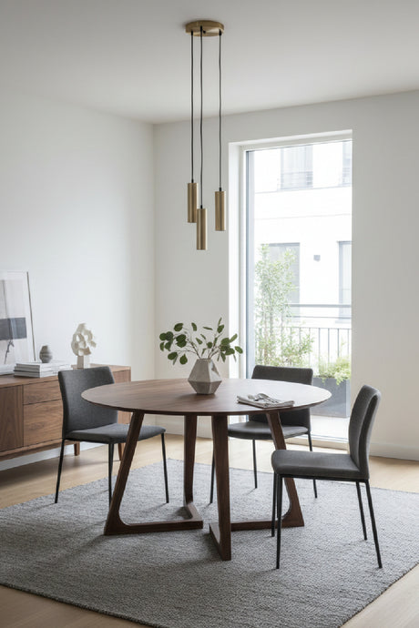 Sculptural Base Round Dining Table | Novi Living Godenza | Oroa.com