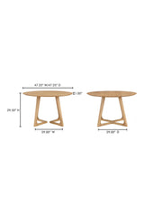 Modern European furniture - Natural Oak Round Dining Table - www.oroa.com