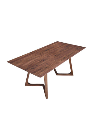 Solid Walnut Rectangular Dining Table | Novi Living Godenza