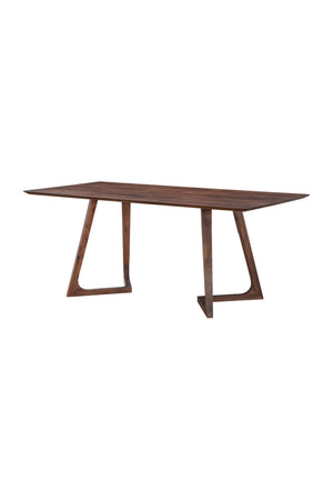 Solid Walnut Rectangular Dining Table | Novi Living Godenza