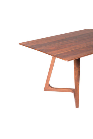 Solid Walnut Rectangular Dining Table | Novi Living Godenza