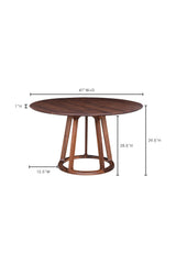 Modern European furniture - Walnut Round Dining Table - www.oroa.com