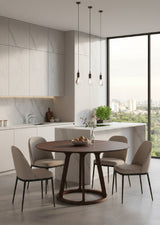 Modern European furniture - Walnut Round Dining Table - www.oroa.com