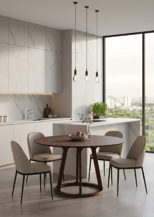   Modern European furniture - Walnut Round Dining Table - www.oroa.com | Oroa.com